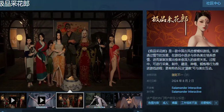 图片[2]-【国风武侠3D互动/后宫/开放世界/全动态/pc】极品采花郎 V1.3.1  STEAM官中【 pc/6.30G】-次元小屋